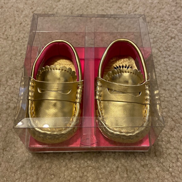 Juicy Couture Shoes Nib Juicy Couture Baby Gold Penny Loafer Shoes